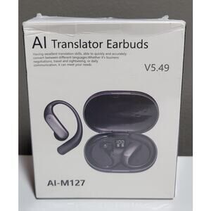 Al Translation Earbuds Real-Time : 166 Languages, 8 Offline Translation Packs